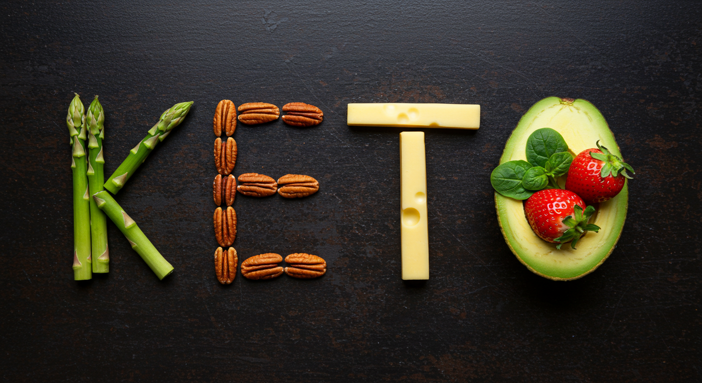 keto diet food lettering