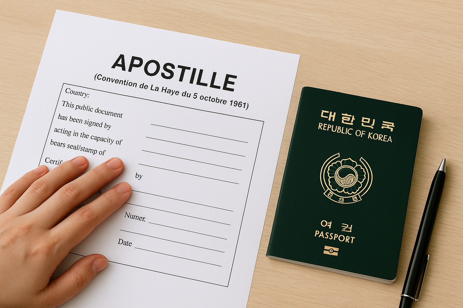 범죄수사경력회보서 내 아포스티유 이미지