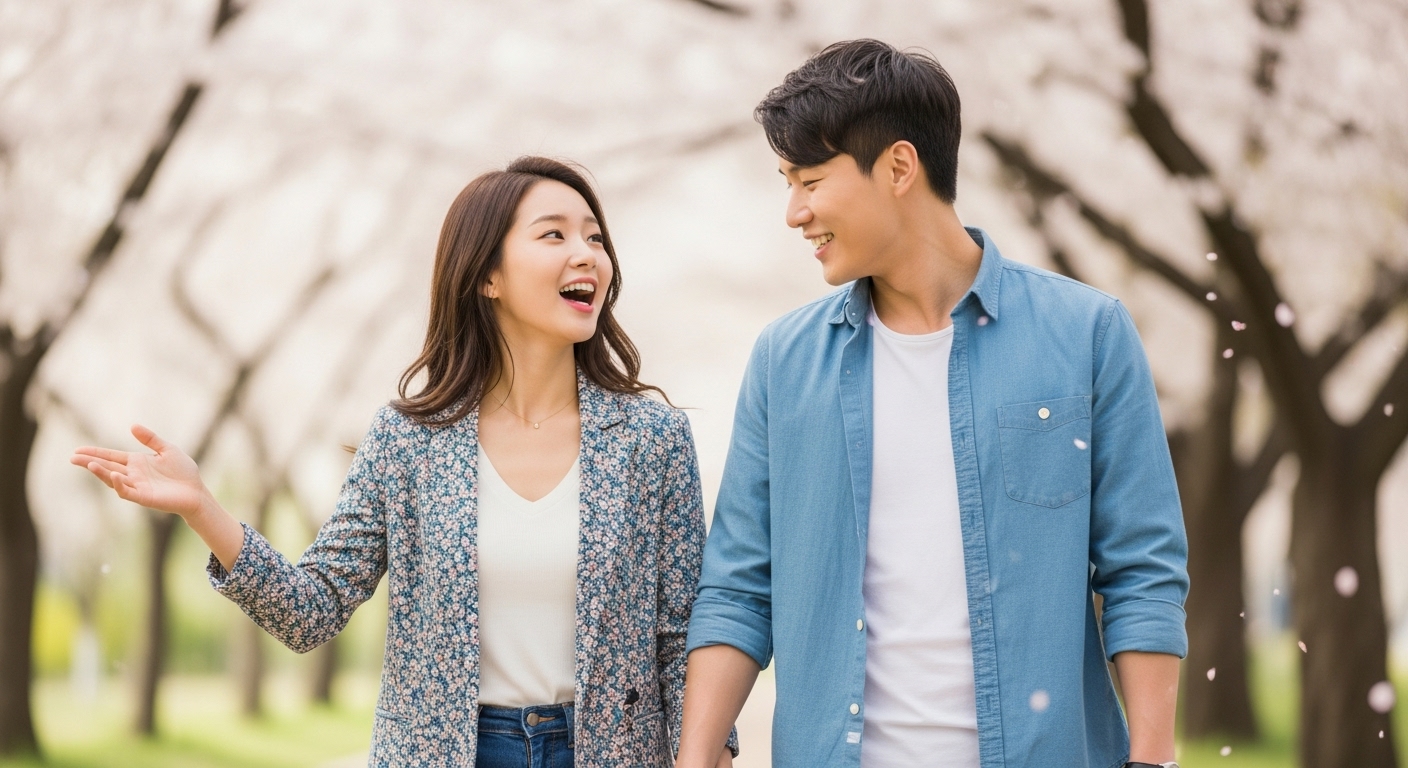계해일주 여자가 연인과 데이트를 즐긴다