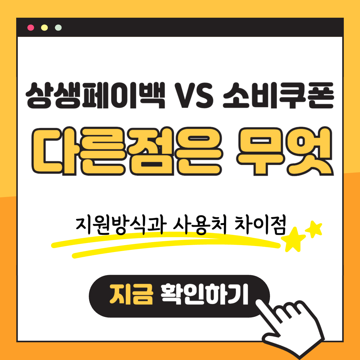 WP 소비쿠폰 상생페이백 다른점 사용처 차이점